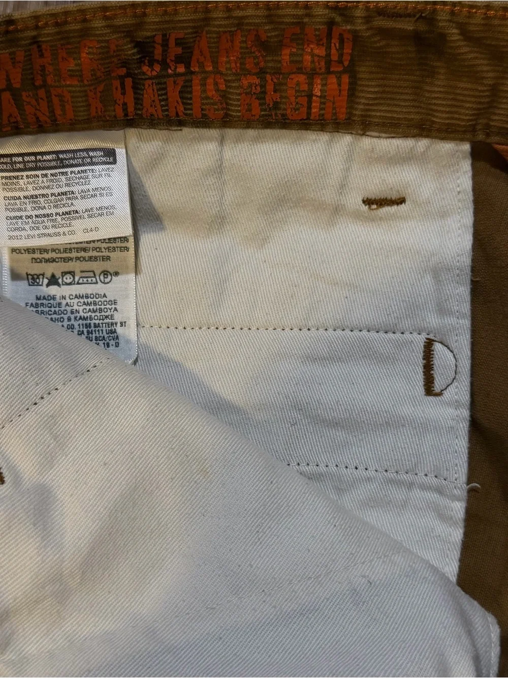 Dockers Men's Camo curdoroy pqnts - Brown & Olive